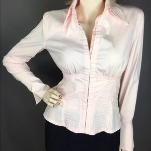 Karen Millen Pink Cotton Blouse Top